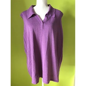 Kathie Lee Stretch Purple Knit Top 26W / 28W